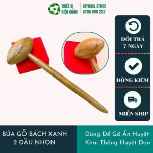 Búa Trường Thọ Gỗ gõ huyệt bàn chân