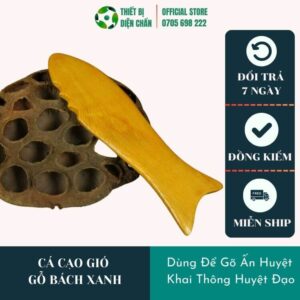 Thanh Cạo Gió Hình Cá Bằng Gỗ